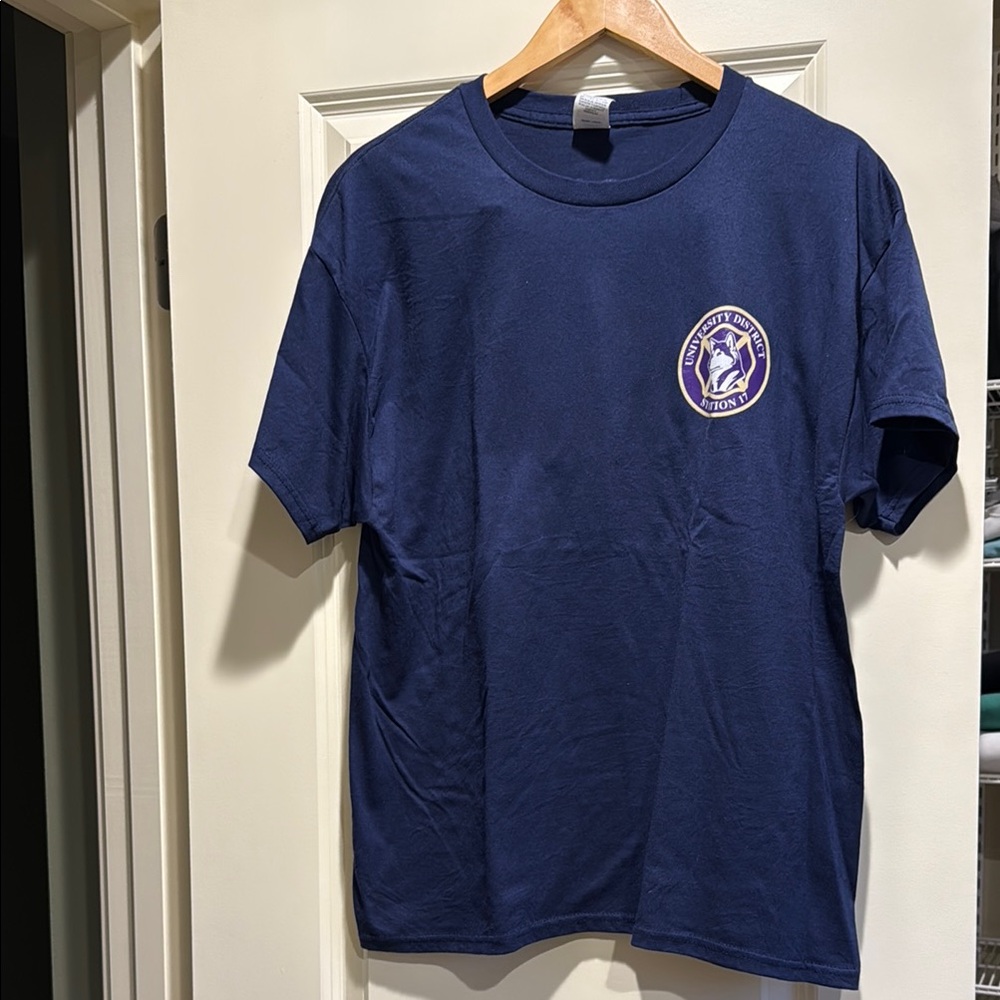 Classic Blue Short Sleeve Tee with Logo
